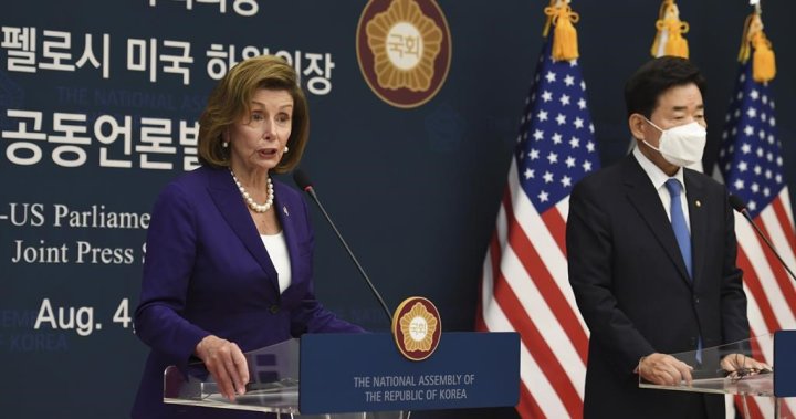 Nancy Pelosi mum on Taiwan, China tensions on South Korea visit