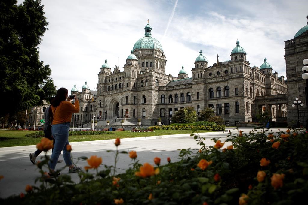The B.C. Legislature in Victoria, B.C. is shown on Wednesday, June 10, 2020. THE CANADIAN PRESS/Chad Hipolito.
