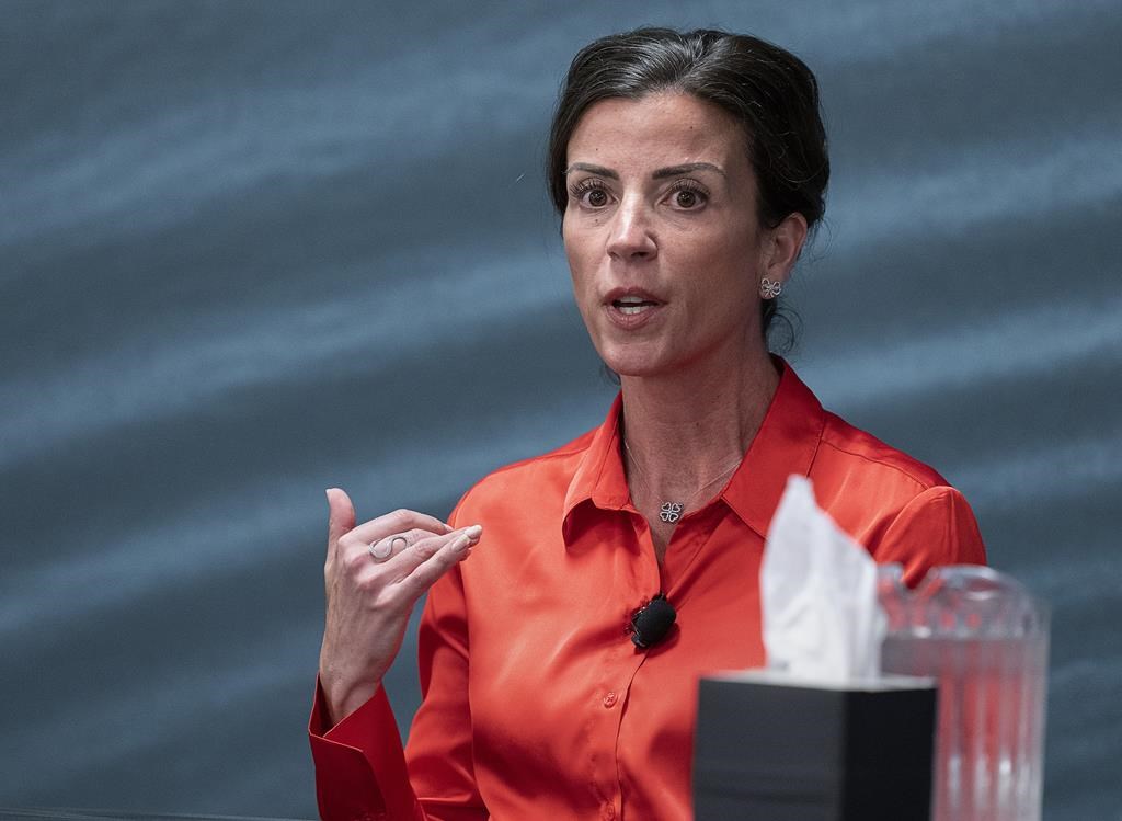 Lia Scanlan, director of strategic communications for the Nova Scotia RCMP, testifies at the Mass Casualty Commission inquiry on Wednesday, June 8, 2022.