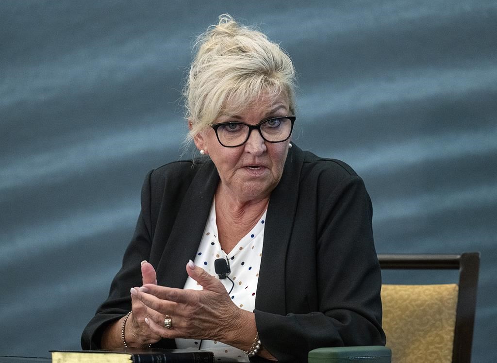 Lee Bergerman, former assistant commissioner and recently retired commanding officer of the Nova Scotia RCMP, testifies on Monday, August 22, 2022.