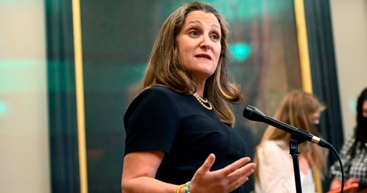 World will likely continue facing a ‘tyrannical Russia’, Freeland warns