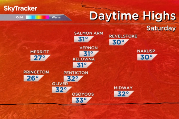 Okanagan weather: 30-degree heat starts September long weekend