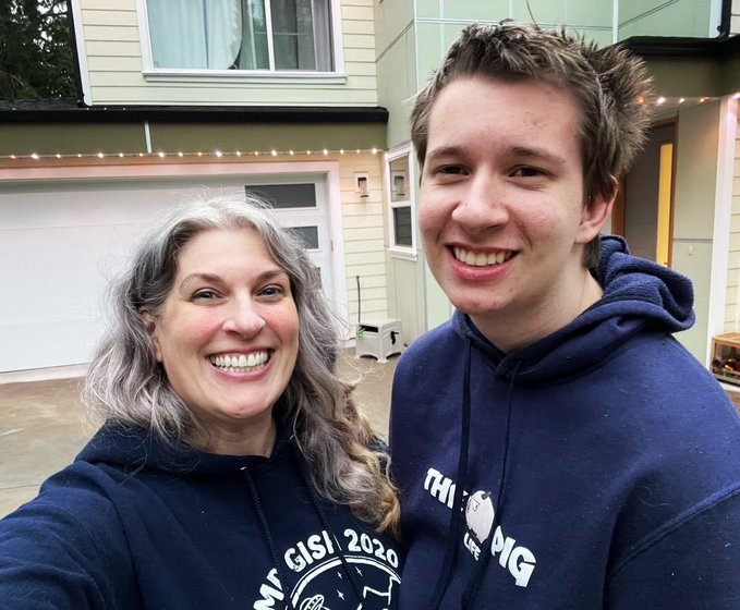 Kristin Lindsay and her 15-year-old son Cassiel Brisebois.