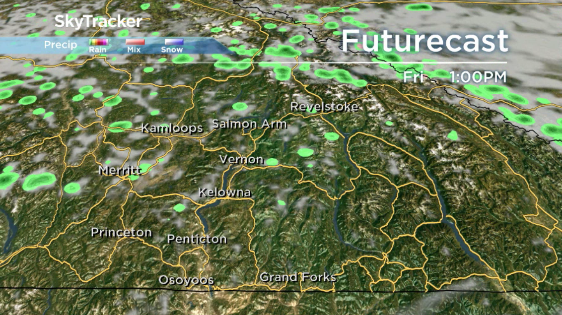 A few passing clouds are possible during the day on Friday.