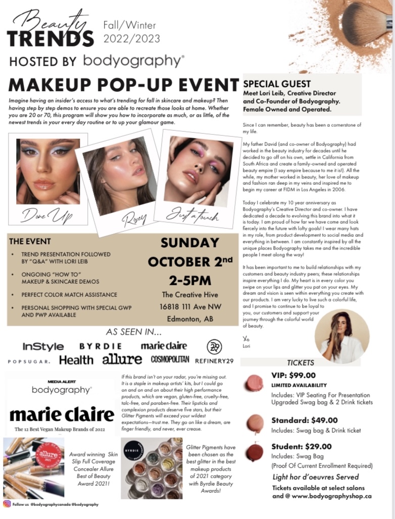 Beauty Trends Makeup Pop-Up Event Hosted By Bodyography - image