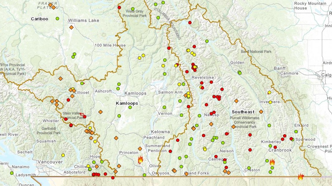 80 Plus Active Wildfires In B C S Southeast Most In Province   BC Wildfire Map Aug 26 2022 