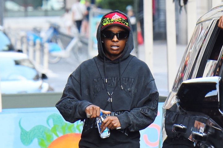 ASAP Rocky Steps Out In A Black Leather Skirt | Peggy 99.1