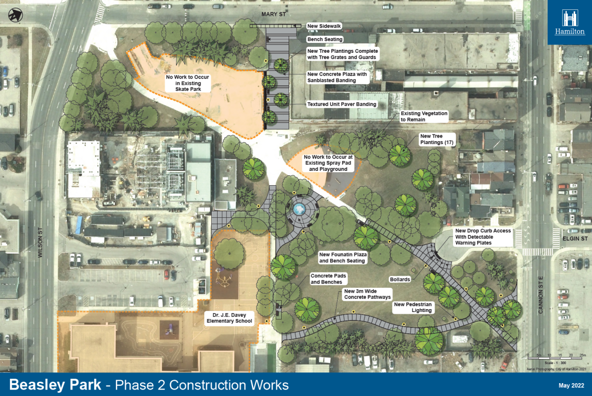 Site plans for the upgrades to Beasley Park.