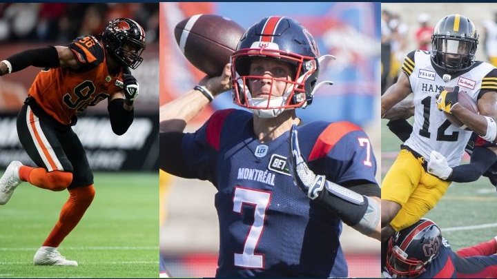 Photos of Obum Gwacham (left), Trevor Harris (centre) and Tim White (right).