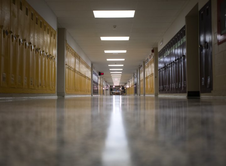 A hallway at at Ancaster High School is photographed on Sept. 1, 2020.