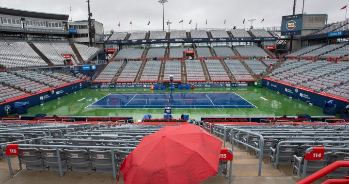 Rain delays start of men’s first-round play at National Bank Open in Montreal