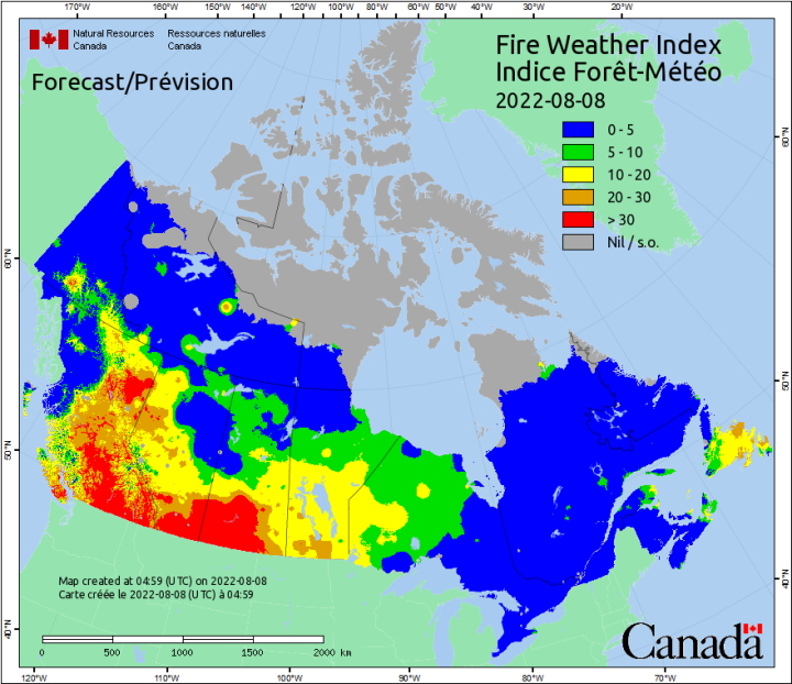 Canada Wildfires 2022 Map