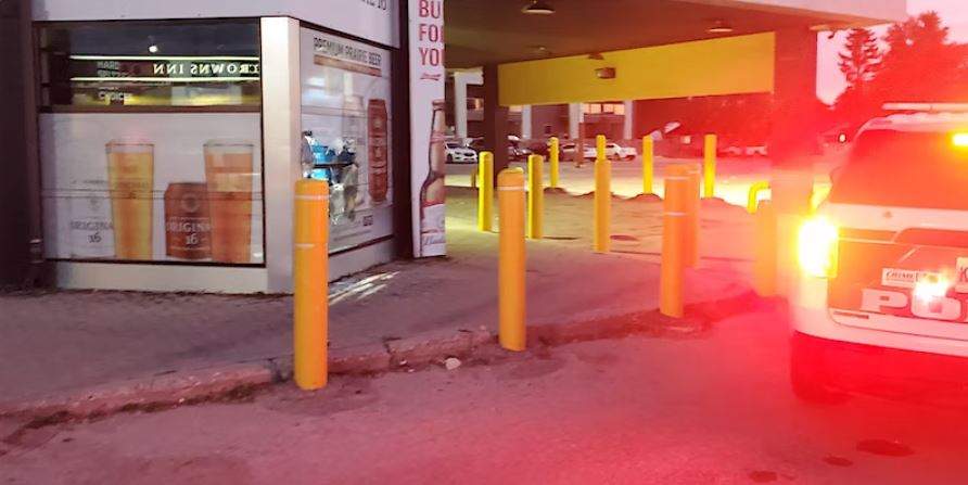 Four Crowns Restaurant and Hotel on McPhillips Street was vandalized again last week. A taxi driver was charged with mischief and other charges tied to other incidents in the area.