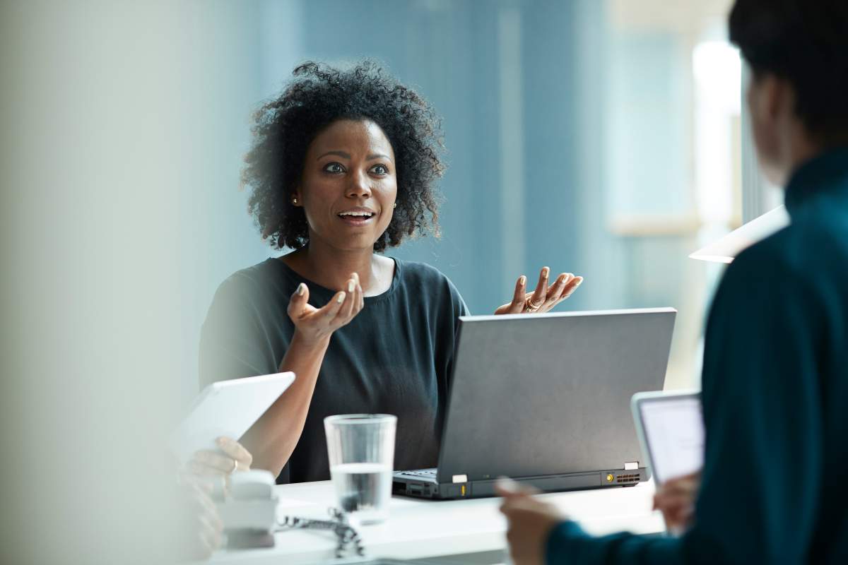 Business people working in high-end modern office