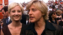 Ellen DeGeneres and Anne Heche arrive at the Emmy Awards Show, March 23,1997 in Pasadena, California.