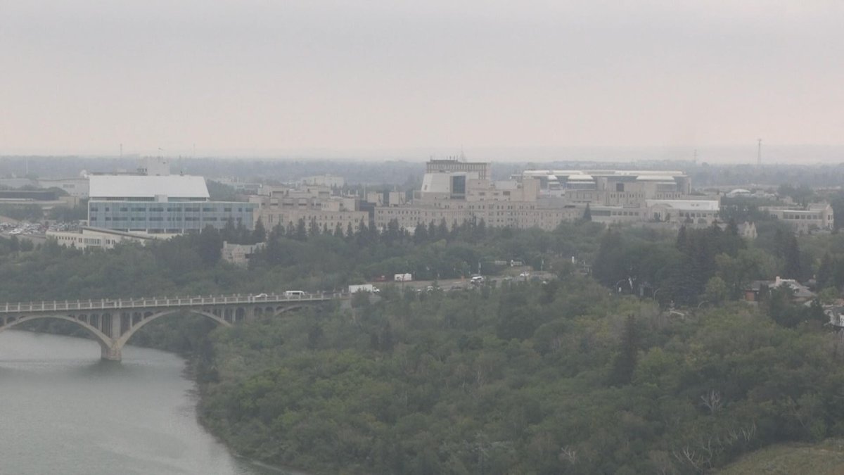 A look at the hazy sky seen in Saskatoon on Monday.