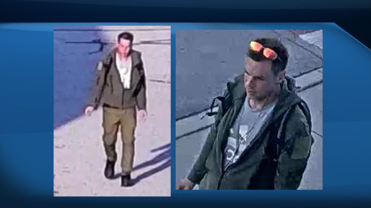 CCTV photos of a man police believe was involved with a suspicious package on July 23, 2022.