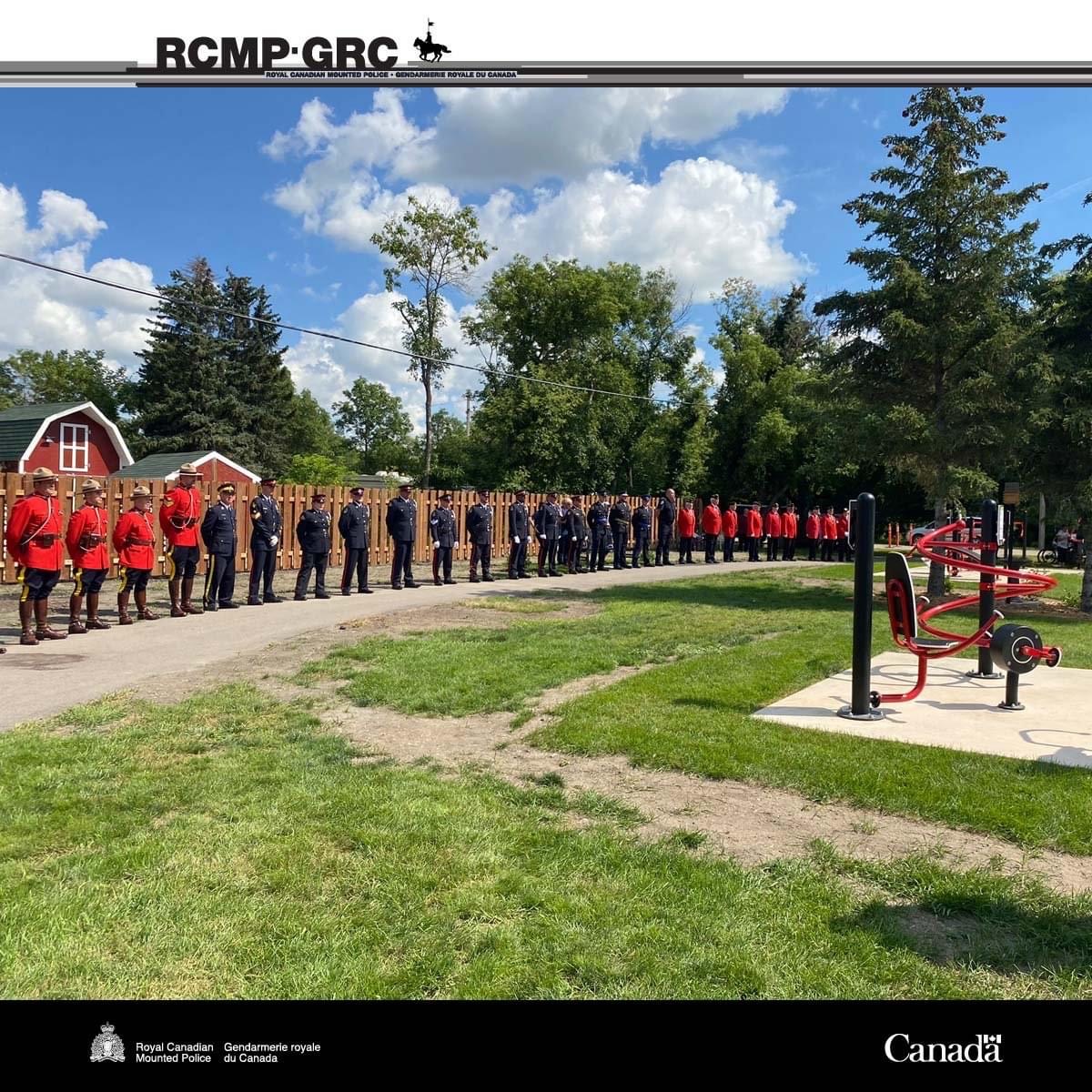 RCMP officers were in attendance for the ceremony Saturday, as they honoured Const. Shelby Patton.
