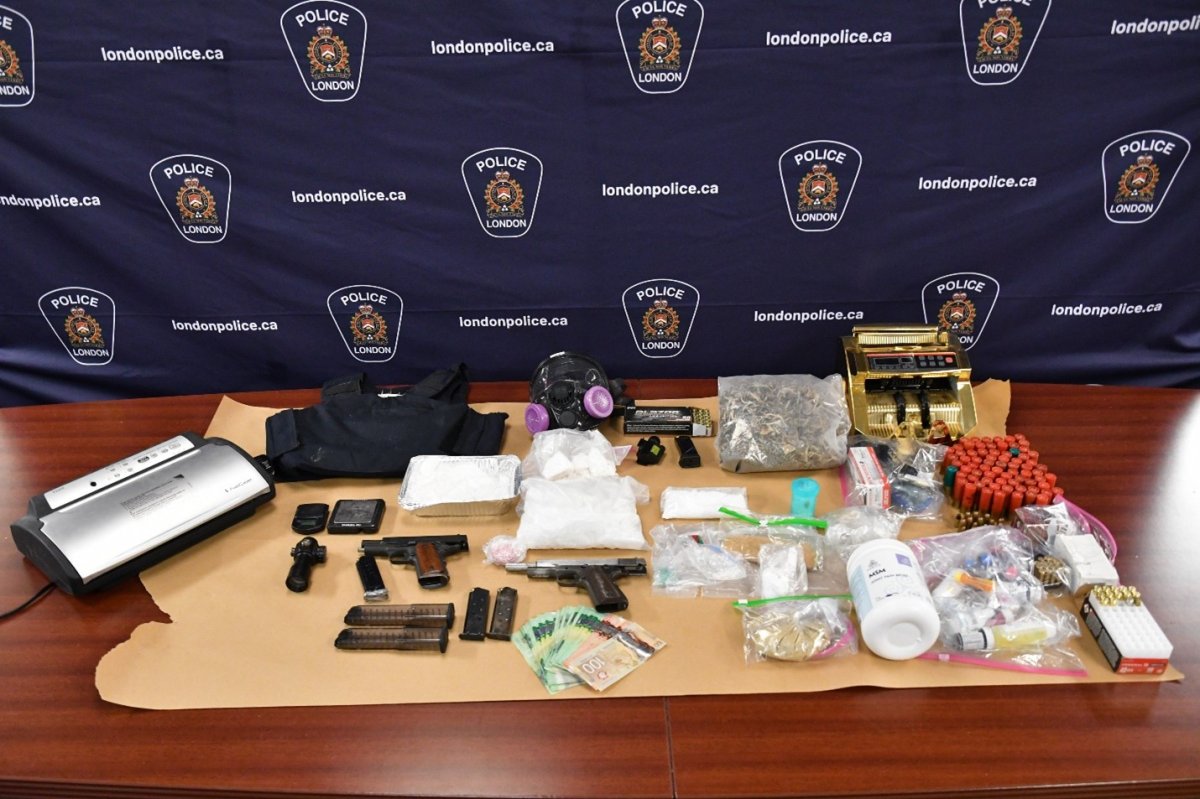 On Thursday, London Police Service Guns and Gans section issued search warrants at residences on Sarnia Road and Princess Avenue and seized almost $250,000 of guns, ammunition and illicit substances.