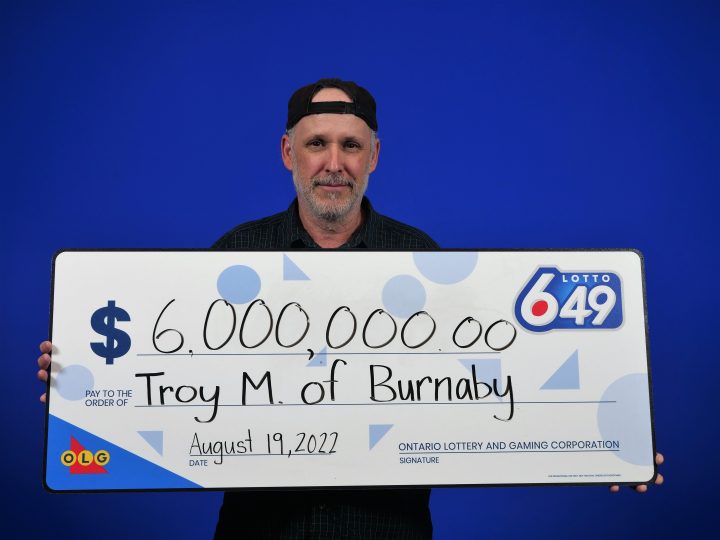 Troy Maulding won $6 million in the Aug. 6 Lotto 6/49 draw.