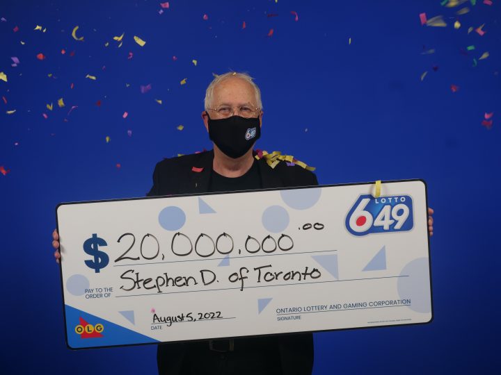 Stephen Dixon, 70, won $20 million in the July 9 Lotto 6/49 draw.