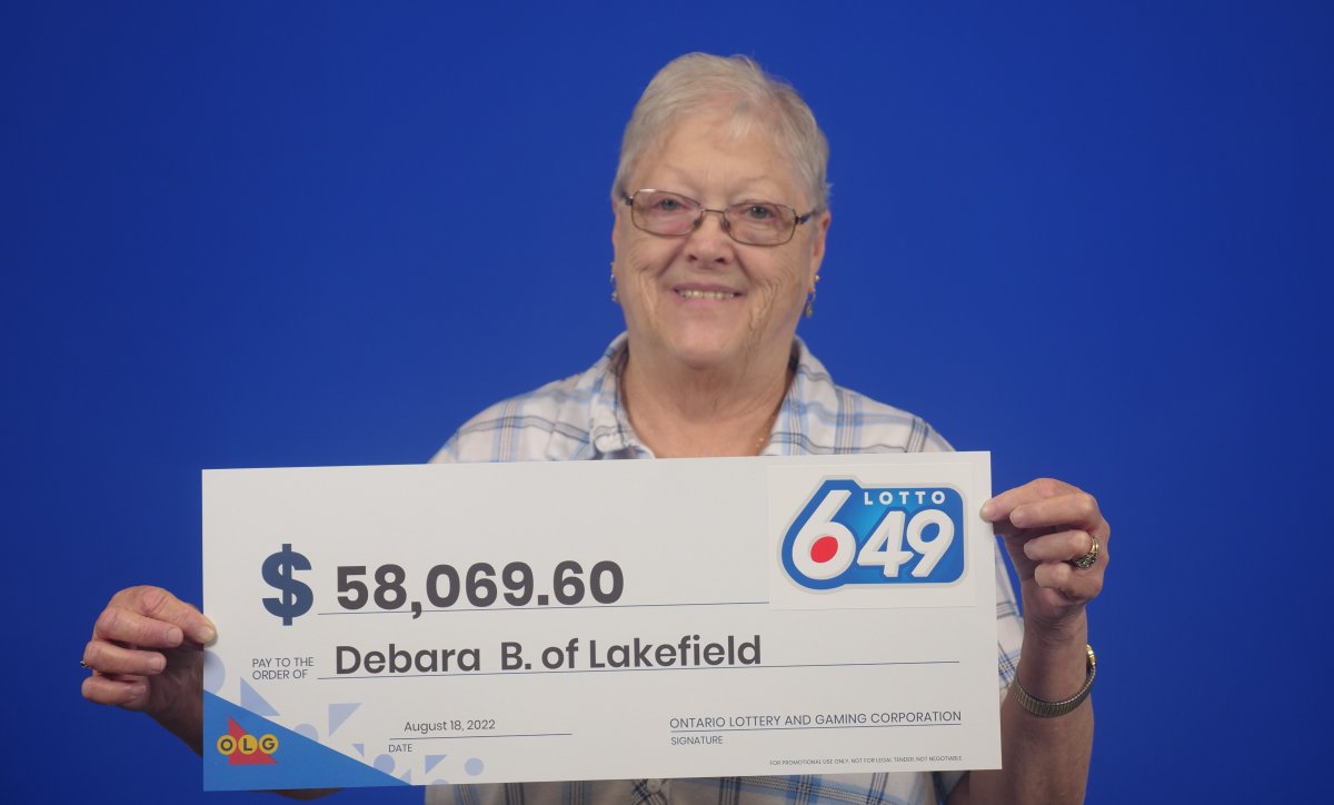 Debara Bullock of Lakefield won more than $58,000 in a recent Lotto 6/49 draw, the OLG reports.