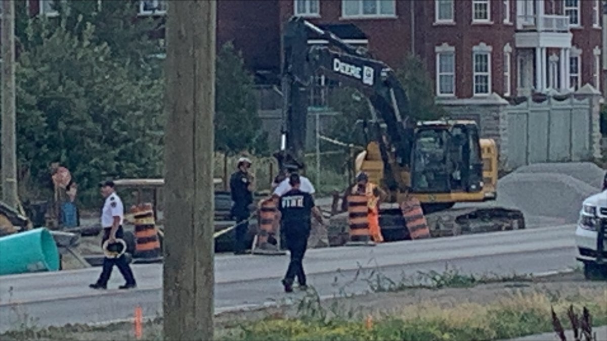 An investigation is underway after a construction accident in Ajax, Ont.