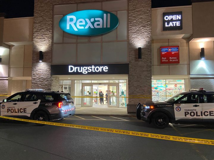 Toronto police on the scene of a shooting in Scarborough.