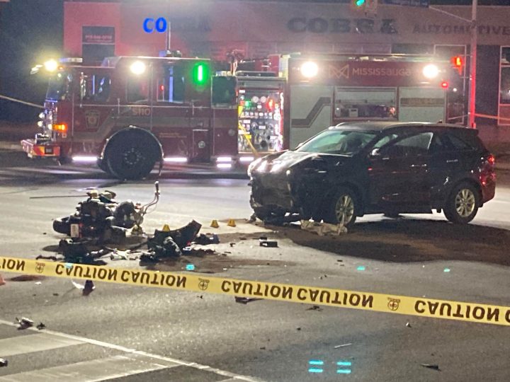 A fatal motorbike collision occurred in Mississauga on Saturday night, police say.