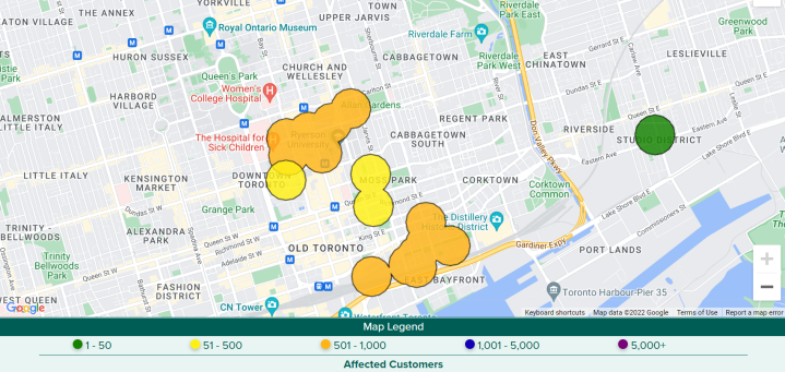 Toronto Hydro says power restored after large downtown outage - Toronto  Globalnews.ca