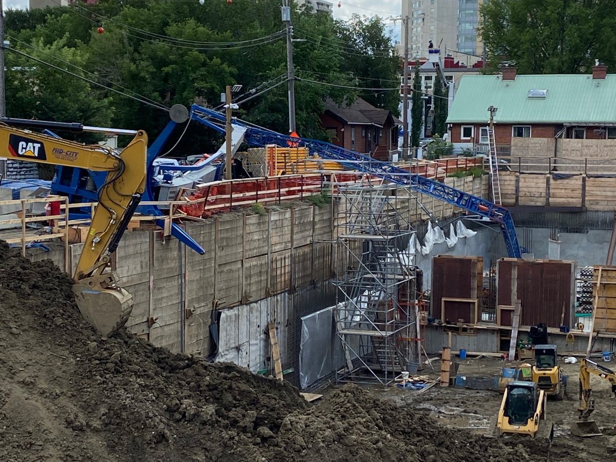 Emergency crews were called to a northwest building site after a crane tipped over Aug. 2, 2022.