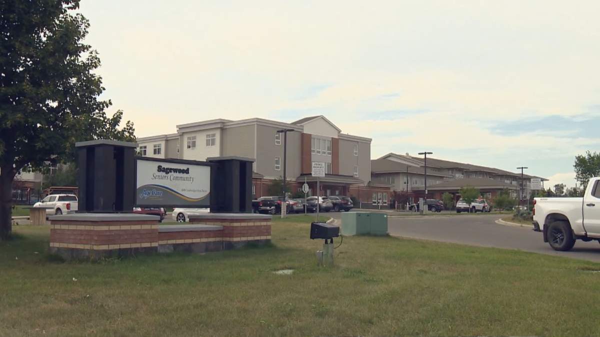 AgeCare Sagewood is pictured on August 15, 2022. On Aug. 12, a 63-year-old woman was found deceased, an incident RCMP have deemed homicide.