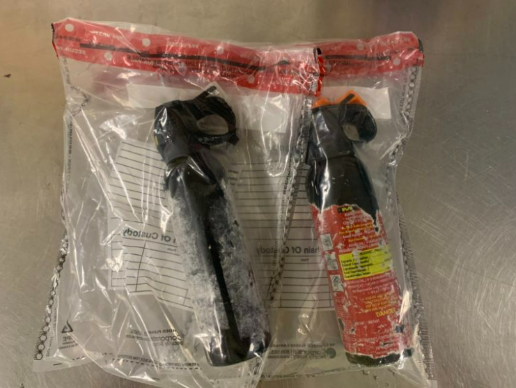 New Westminster police seized a replica handgun and two cannisters of bear spray in response to a girl's 911 call from Moody Park on Aug. 12, 2022.