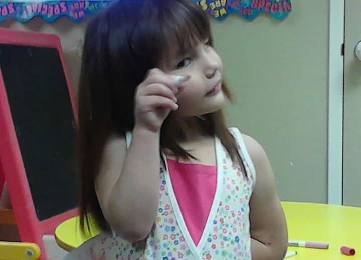 Noelle O'Soup as a toddler