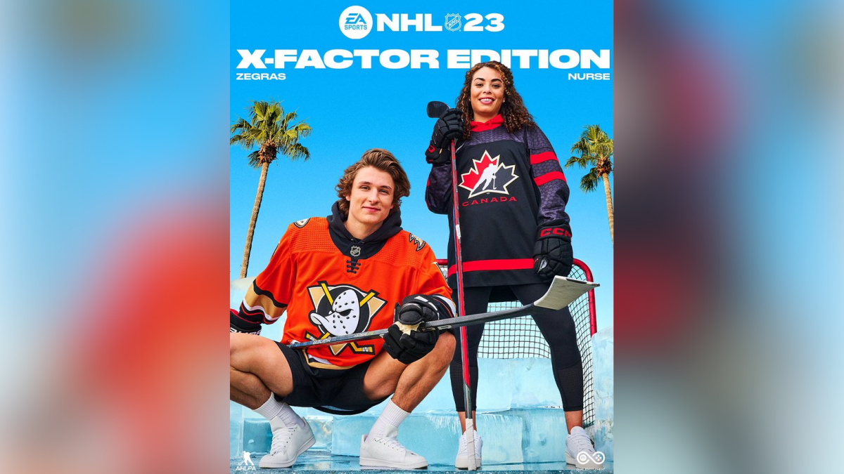 Sarah Nurse is the first woman to ever grace the cover of an NHL video game. The Hamilton native is appearing alongside Anaheim Ducks forward, Trevor Zegras – also making his debut as an NHL cover athlete.