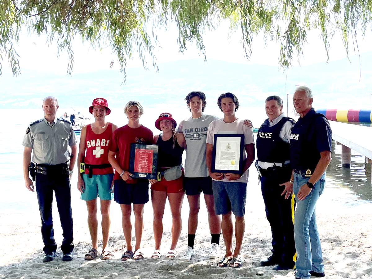 Police also recognized five other lifeguards and an EMT in training for their roles in the rescue.