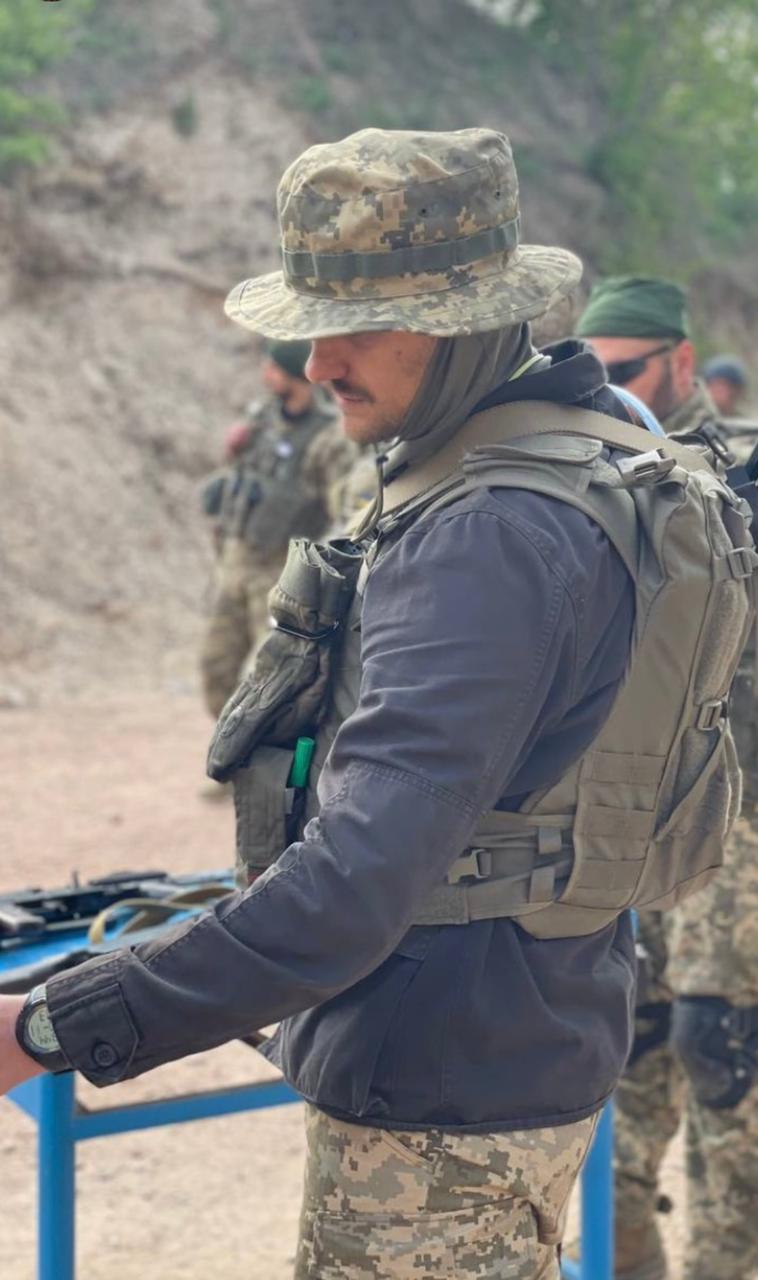 Artur Chenakal on the front lines of the Ukraine-Russia war in the Donbass region, eastern Ukraine.