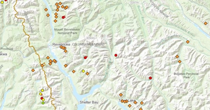 Several new wildfires burning in large area around Revelstoke