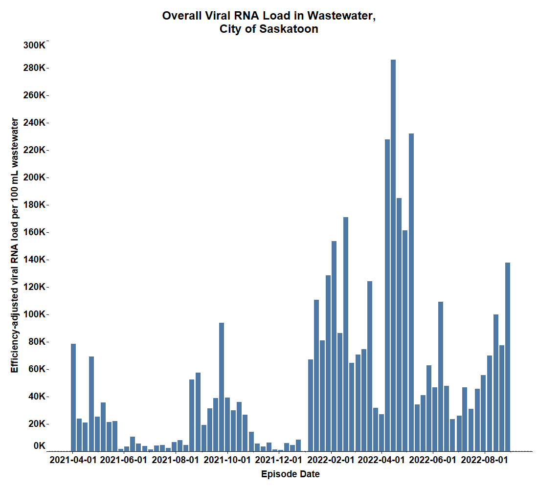 COVID-19: Saskatchewan cities reach highest wastewater viral loads in nearly 4 months - image