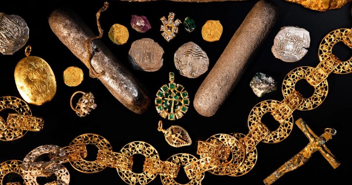 Jaw-dropping trove of treasure recovered from wreck of 350-year-old Spanish ship