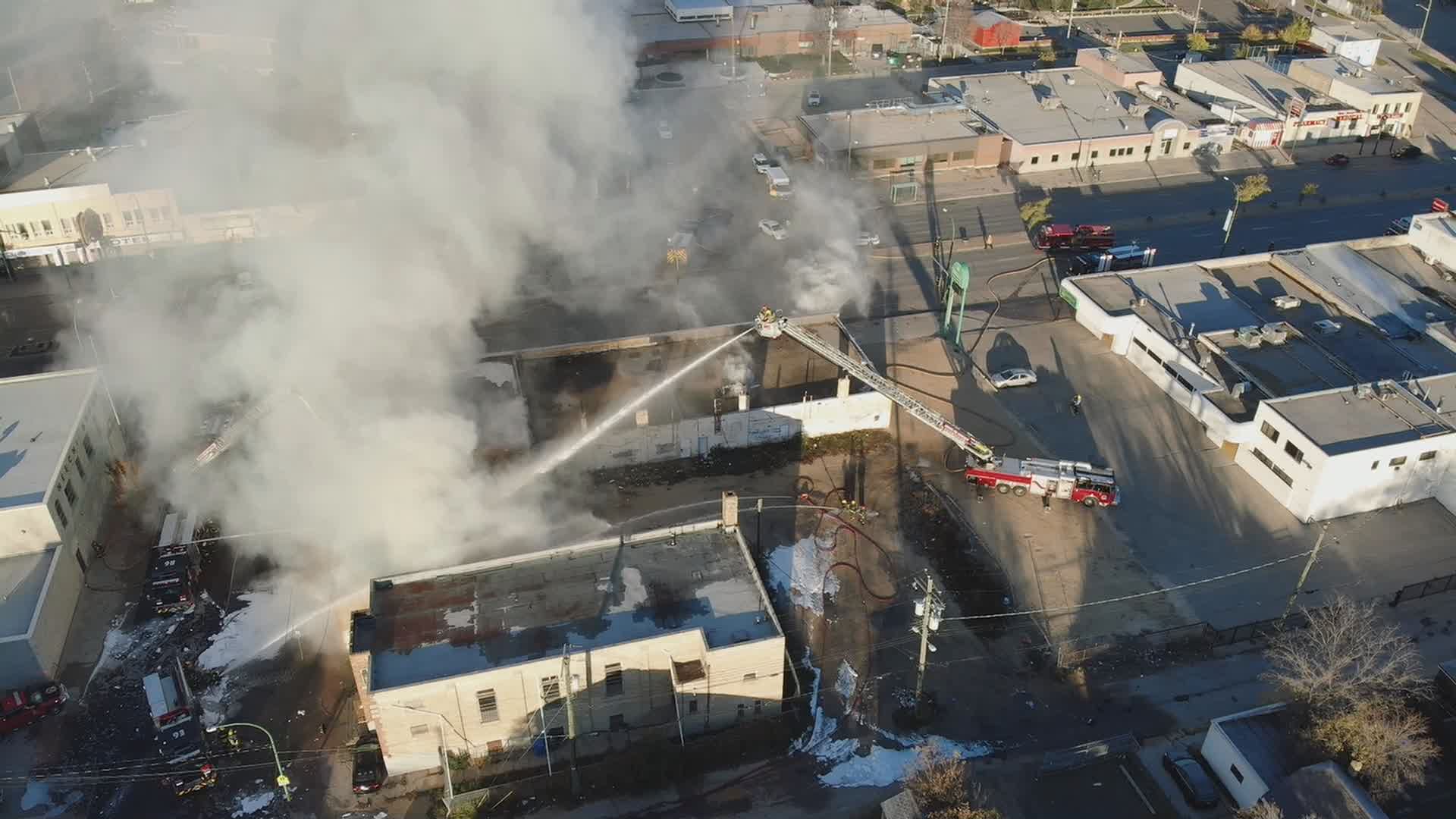 City crews respond to a working fire at a vacant building.