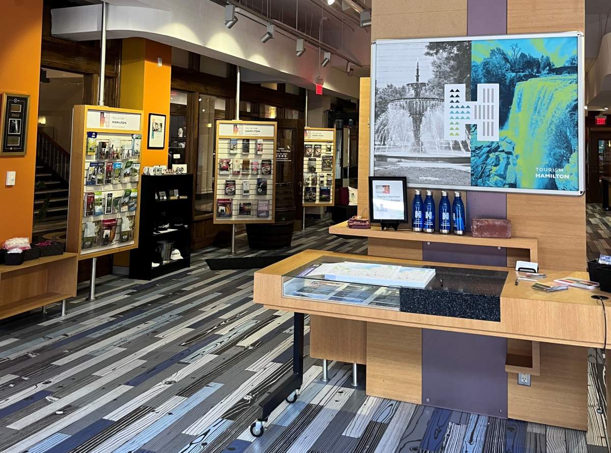 The interior of the Visitor's Centre as it currently looks at 28 James Street North in Hamilton.