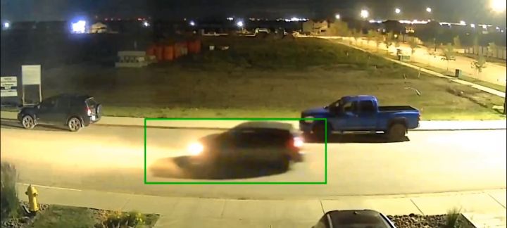 An image showing a suspect vehicle wanted in connection with the RCMP’s investigation of an arson in Sherwood Park, Alta., on July 23, 2022.
