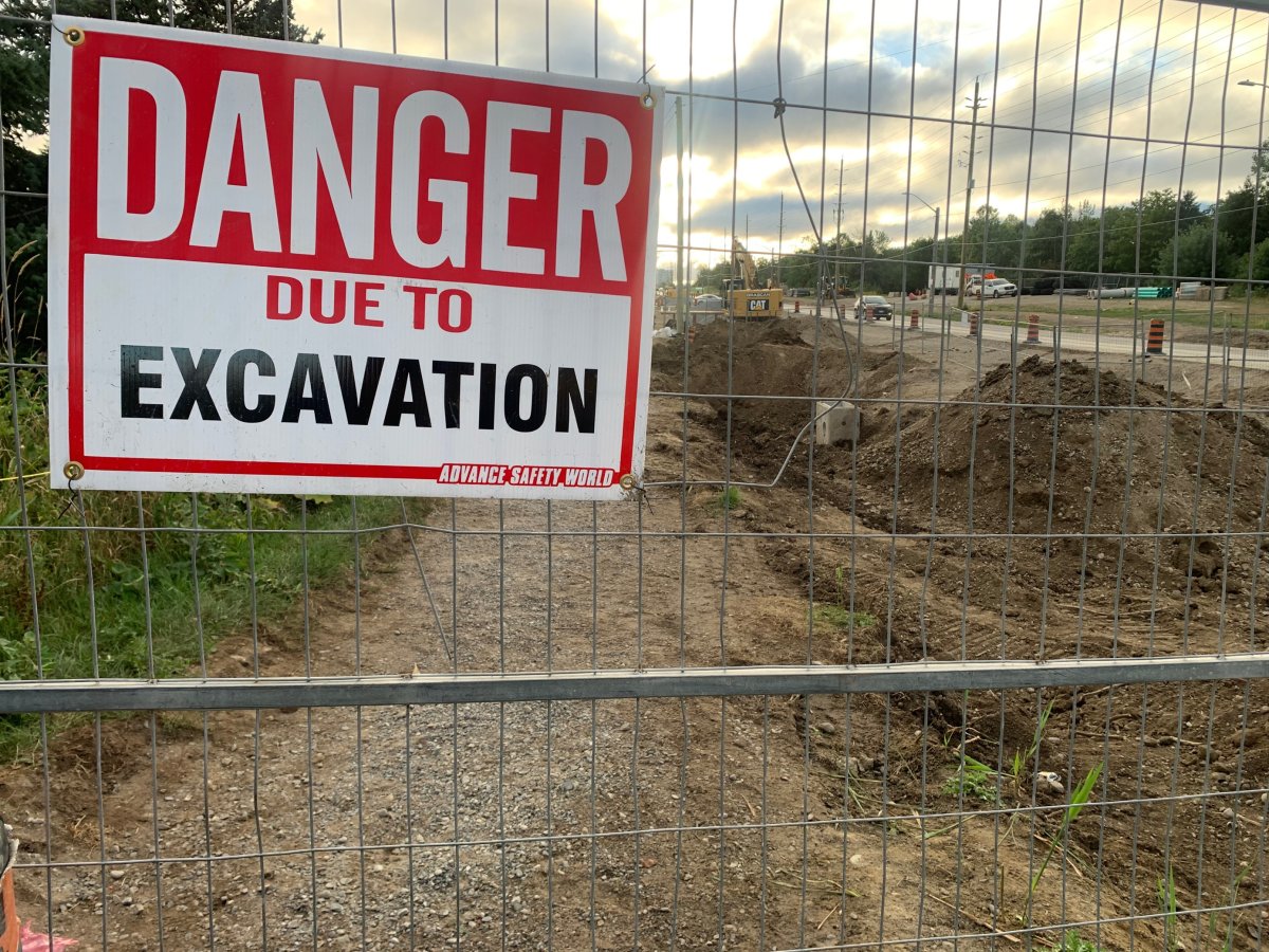 Ajax construction site on Aug. 9, 2022.