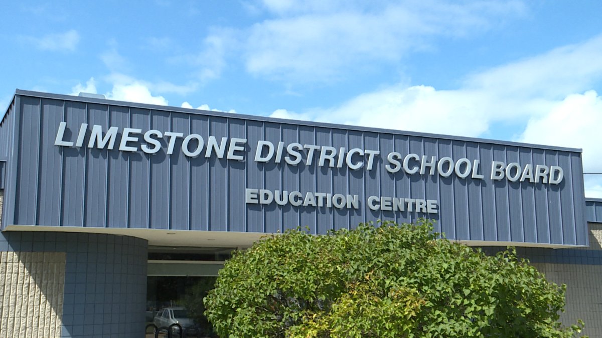 Front facade of the Limestone DIstrict School Board building