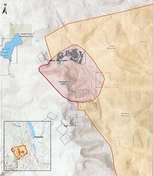 The Regional District of Okanagan Similkameen issued an evacuation order for  Apex Mountain Village just after 8 a.m. Monday.