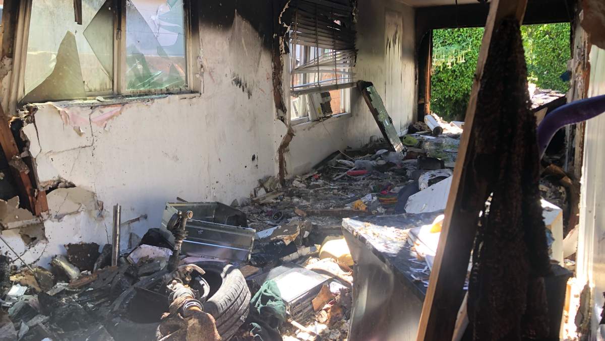 Lynne Mishele's home after the crash.