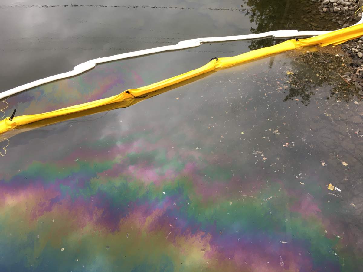 The scene at Jackson Creek in .