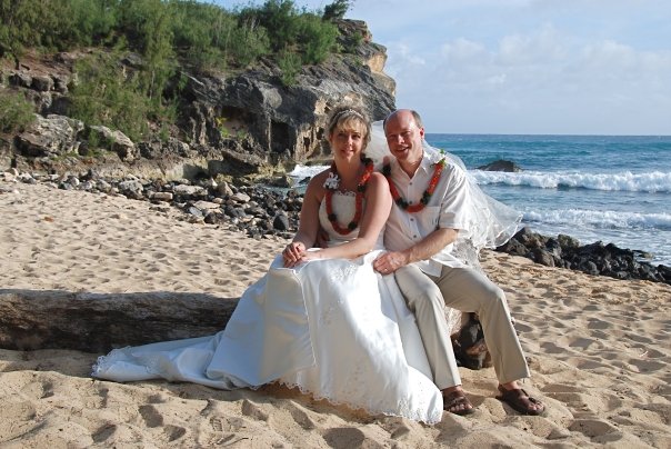 Kari and Allan on their wedding day.