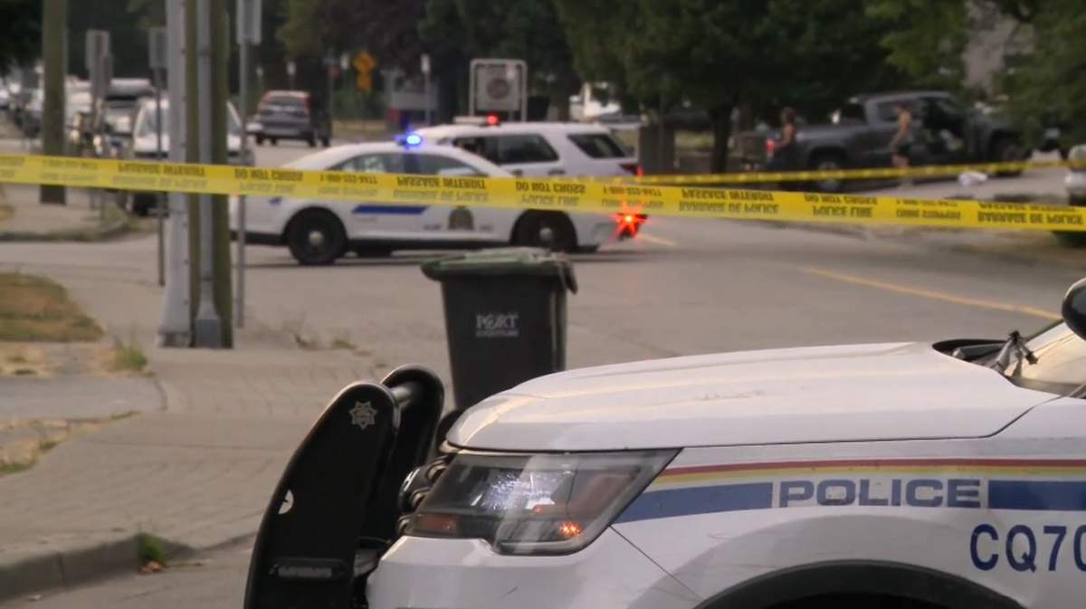 Police were seen Friday morning sectioning off an area on a residential street in Port Coquitlam.